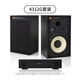JBL 4312G HiFi fever audio set Professional speaker performance passive recording monitor Home theater speaker amplifier High fidelity passive bookshelf box CD player [High-end version] 4312G wood grain black*2 + Yajun A15 amplifier