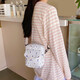 Spring and summer casual sports mini bag for women 2025 new canvas cartoon small square bag one-shoulder crossbody mobile phone bag little rabbit