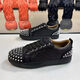 Europäische Stationschuhe Herren Herbst New CL Rivet Red Sohle Schuhe Vielseitige und modische Gelegenheitsstudentin Jugendschuhe 9913 Weiß (Lederoberfläche) 38