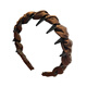 Kamalun (KAMALUN) light luxury women's headband 2025 new face wash special hairpin high-end hair accessories high-end going out headwear coffee color