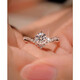 Pt950 Platinum Coronation for Love Moissanite Diamond Ring Diamond Ring Women's Engagement Proposal and Wedding Ring Closed Ring Coronation for Love Diamond Ring 50 Points - Light Luxury Model The default live opening can be adjusted in size