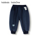 Balabala children's clothing baby trousers plus velvet warm leggings 2025 new winter clothing boys and girls pants cute and fashionable dark blue 80821 (46% users selected) 100