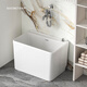 Bathroom artist mop pool ceramic wall hanging mop pool floor-standing household mop pool washing mop basin M1049 white 49*38*40cm single basin