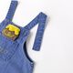 Dudujia children's denim overalls autumn clothing boys versatile woven pants girls autumn loose casual pants cartoon children's clothing denim blue 90