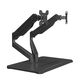 Zhiercheng desktop punch-free dual-screen computer pneumatic cantilever base monitor bracket free lifting and rotating with mobile phone slot dual-screen pneumatic arm bracket suitable for 17-32 inches, both arms load 20