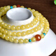 A Thousand Years Jade Beeswax Nanhong Bracelet Women's Multi-circle Round Bead Temperament Bracelet Jade Bracelet About 5mm QZD2693f