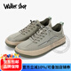 Walker Shop休闲鞋男2025夏季新款透气软底潮流帆布鞋欧洲站时尚松紧带男鞋 浅绿色 40 【皮鞋码】