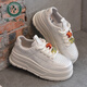 
Woodpecker super hot small height-enhancing thick-soled shoes for women 2025 new spring European goods various board shoes and sponge cake small white shoes silver polish T-3888 35