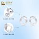 CHINA GOLD PT950 platinum simple round earrings for women, high-end and light luxury, platinum Valentine's Day birthday gift for girlfriend and wife, platinum simple round earrings, about 2.2g