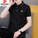 皮尔卡丹（pierre cardin）冰丝棉短袖t恤男衬衫上衣翻领POLO.衫衫半截袖青年2025年夏新款新 679白色 M