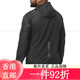 Salomon Comfortable Breathable Letter Print Long Sleeve Hooded Running Waterproof Windproof Casual Jacket Men and Women Black S