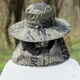 Hat de soleil fini masculin UV Sun Protection Sun Face Masque Fisherman Chatte extérieur pêche respirant Cool Sun Hat 1592-KAKI Réglable (chapeau + masque)