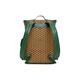 
BALLY fashion retro triangle print large capacity flip fabric paired with calf leather backpack backpack large men's multi-brown basic package (bag + dust bag)