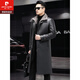 Pierre Cardin (Pierre Cardin) Top Layer Cowhide Cuir en cuir entier Fourrure de vison Parka intégrée Mid-Longueur Windbreaker Men's Fur Mink Fur Inner Fur Coat noir 2xl Taille / 180 MODÈLE 150-170JIN [Jin est égal à 0,5 kg]