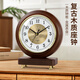 Hanshi (Hense) desktop clock living room bedroom study desk clock wooden retro quartz clock HD535 brass base
