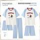 Hanziduo Cartoon Dachshund Hund Welpe dreiteils Set Paar Pyjamas Frauen Sommer kurzärmelige Shorts Frühling und Herbst reine Baumwollhose Herren Hauskleidung Z3897 Herren Ice Silk Style XL