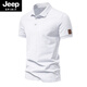 
JEEP SPIRIT American retro bead floor cotton men's polo. Shirt solid color casual business commuter short-sleeved T-shirt summer half-sleeved lapel purple (AQ new 691) L L (120-140Jin [Jin equals 0.5 kg])