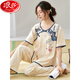 Langsha 2525 Neues chinesisches Pyjama-Frauenanzug Sommer-Dünne Hosen reine Baumwoll-Hauskleidung kann außerhalb von Lzy9905 m getragen werden (empfohlen 75-95jin [Jin gleich 0,5 kg])