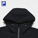 FILA Official Couple's Outdoor Jacket 2025 Autumn New Outdoor Sports Windproof Moisture Breathable Antibacterial Hooded Jacket for Men True Black-BK L 175/96A/L