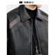 Piaget Zall Fashion Color Block Faux Leather Jacket Men's 2025 Autumn New Commuting Leather Jacket Coat Men E531422 Moon Night Black S (165)