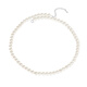 Beijing Gold Trading Center Co., Ltd. classic pearl necklace white millet beads imitation pearls and oyster beads silver chain as a birthday gift for mom, about 6-6.5mm