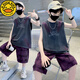 G.Duckkids Boy Vest Set Summer 2025 Новый средний и большой детский костюм Летний красивый мальчик летний рукавиц