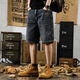 Rankdavid Light Luxury New Brand American Casual Denim Shorts Мужчины носят 5 минут.