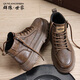 Pack of Wolves Saga Martin boots men's 2025 new autumn and winter genuine leather men's boots thick-soled high-top work boots men's shoes mid-cut sneakers
