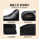 Huili official leather shoes men's summer breathable black formal shoes business men's shoes black 41