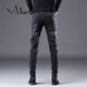 
Markos Hong Kong 2025 spring and autumn black and gray jeans for men Korean style slim feet trendy and versatile casual long trousers gray 1049 28