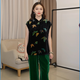 Sakura Meijia DY2694 Mulberry Silk Velvet Nuevo chino mejorado Cheongsam Temperatura Temperamento versátil Sendilla Versátil Top Toice Hulu Hulu Código grande L 105-115Jin [Jin equivale a 0.5 kg]