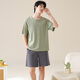 Паджама Catman Men Men Pure Cotton Spring и лето 2025 г. Новые брюки с короткими рукавами.