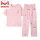Catman (Miiow) Pajama de seda de hielo para mujeres Summer Algodón puro Pantalones de manga corta Se puede usar con ropa de ropa para el hogar de algodón YSH679 M [recomendado para usar 80-100 Jin [Jin iguala 0.5 kg]]]