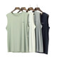 
Cool vest shorts summer thin men's pajamas Lanjing Modal cotton pajamas men's home clothing set Rock Gray BXM679B 2XL