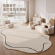 Wohnzimmer Teppich unregelmäßiger speziell geformter Sofa Couchtisch Decke Feel Schlafzimmer Nachttedecke ohne Sorgfalt verdickter Bodenmatte Yunjiu-12625 Kristall Samt 1 Stück 60*160 cm