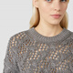 MaxMara 2025早秋新品女装菱纹钩花针织毛衣6366145106 灰色 XS