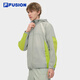 Filafusion Filafusion Herren gewebte Jacke Zhang Hao gleicher Stil 2025 Herbst Casual Lose Sun Protection Kapuze mit Kalt weißer Graugy M 170/92a/m