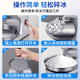 Jingyan manual ice shaver, household small smoothie machine, ice crusher, commercial stall continuous ice machine, hand-cranked hail ice machine, upgraded model - double cover, double knives, adjustable thickness | strengthened motor | double cover splash-proof, upgraded and heightened body | fine ice recommendation | 3 seconds ice crushing