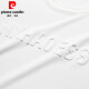 Pierre Cardin Herren Kurzärärmelte T-Shirt Modetrend Ins Casual Summer Simple Teenager Schwere halbärmelige T-Shirt-Runde Kragen Kleidung H829 Weiß L.
