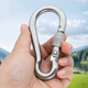 Kanle safety hook alloy steel carabiner quick-hang spring buckle buckle safety insurance dog chain buckle key ring lock top speed 10cm spring buckle 3 pieces