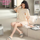 Pajamas modal Nouveau short en coton pur d'été pour femmes minces mignonnes mignonnes et sucrées peut être portée à l'extérieur de vêtements à la maison
