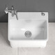 TOTO2025 Neues Balkon waschen Mop Pool Keramik mit Wasserhahnloch integriert hohe Fußhaushalte Badezimmer Mop Pool Floor Basin 13751x35 Konsole + Sitzgelegenheiten universelle Single -Kühlung
