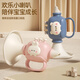 Inkxi Small Poker Children's Toys Baby Blowing Musical Instrument Kicking Trophy The whistle can blow the whistle [Cute Rabbit Small Poker-Sakura Pink]+[Baby Bottle