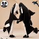 Sangqin couple one-piece pajamas for female students in autumn and winter cartoon coral velvet plus velvet thickened home clothes for men loose coral velvet-YPF#3891# [zipper one-piece] M XL 170c women's style [weight 120-130Jin [Jin equals 0.5 kg]]