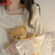 Langsha Pyjamas (Langsha) Frauen Frühlings- und Herbst-Spitzen-Spitzen-Lace Casual Princess Style Bow 2025 Neues Ins Girls 'Home Clothing Set 1105 Butterfly Spitzenkragen [Langarmanzug] M 70-95jin [Jin gleich 0,5 kg]