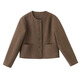 Romon (Romon) Mantel für Frauen Französischer kleiner Duftstil Elegant Short 2025 Herbst und Winter Neues High-End- und Elegant Small Person Top Hafer Farbe M (90-110jin [Jin ist 0,5 kg])