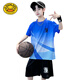 G.Duckkids Little Yellow Duck Boy Summer Ropa de seda de seda Jersey Sportswear Juego de ropa deportiva mediana y grande Verano Summer de manga corta Uniforme de bola de secado rápido Gray-9922 Modelos de 120 cm