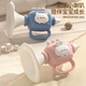 Inkxi Small Poker Children's Toys Baby Blowing Musical Instrument Kicking Trophy The whistle can blow the whistle [Cute Rabbit Small Poker-Sakura Pink]+[Baby Bottle