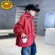G.Duckkids Kinderbekleidung Jungen Frühling und Herbst Neue Kinderjacke Jacke Jacke Mode Top Kinderwindbrecher Red Motorcycle Windbreaker 120 cm