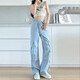 
Pink work pants for women in summer thin 2025 new high waist droop parachute quick-drying casual wide-leg American sports Ant-687[Yellow] L